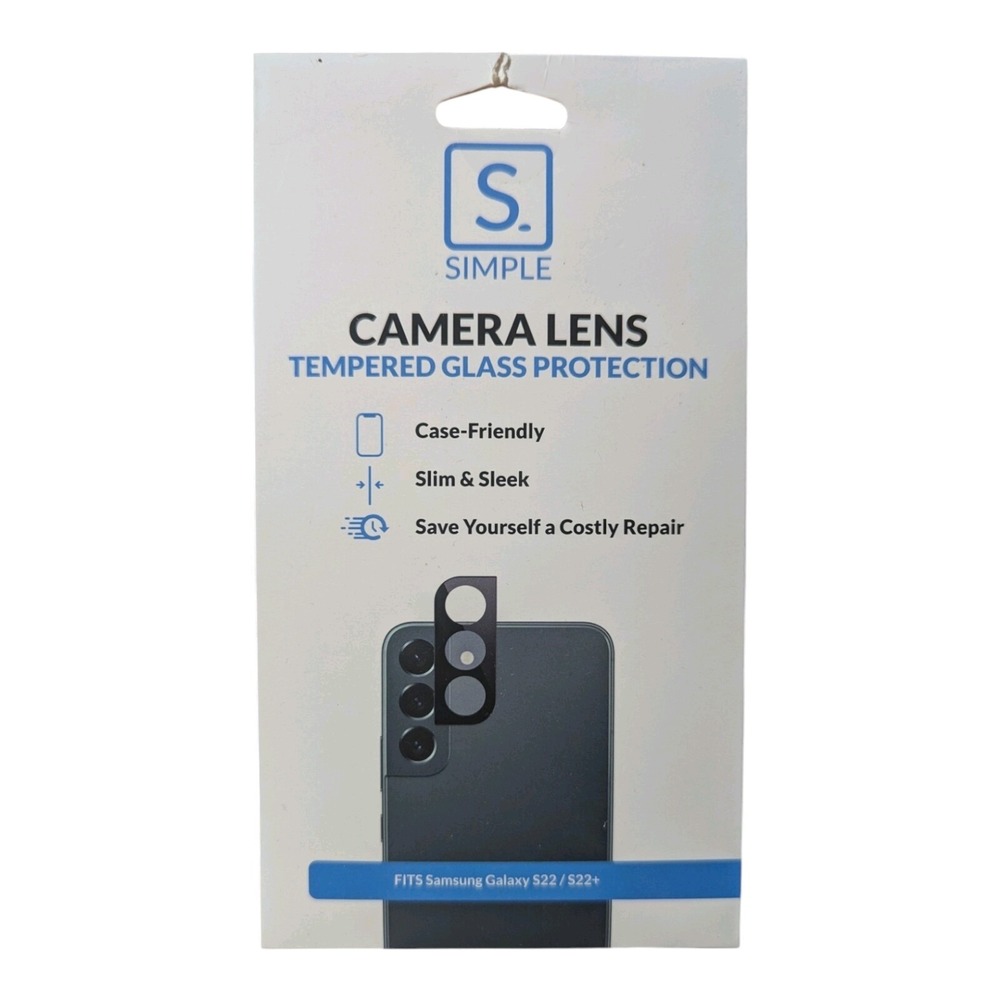 F6. S. Simple Camera Lens Tempered Glass Protection For Samsung Galaxy S22/S22+